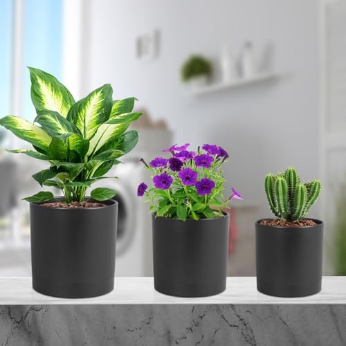 Meowell 7/6.5/6/5/4 inch Plant Pots for Small Indoor Outdoor Plants