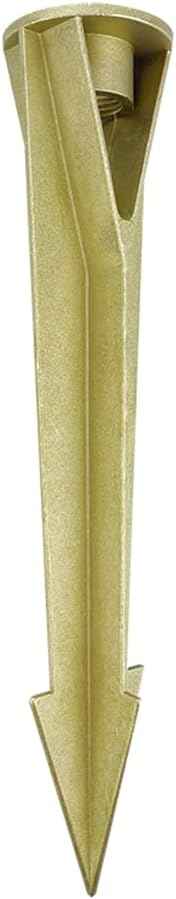 Arrownine Brass Landscape Lighting Anchor Stakes,Ground Light Spikes | 1/2 Inch NPT Female Thread Outdoor Landscape Lighting Fixtures Ground Lighting Spike Replacement Brass Finish