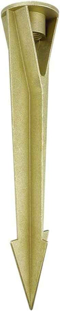 Arrownine Brass Landscape Lighting Anchor Stakes,Ground Light Spikes | 1/2 Inch NPT Female Thread Outdoor Landscape Lighting Fixtures Ground Lighting Spike Replacement Brass Finish