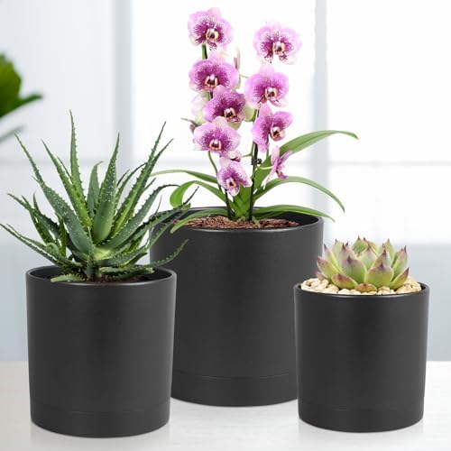 Meowell 7/6.5/6/5/4 inch Plant Pots for Small Indoor Outdoor Plants
