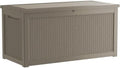 320 Gallon Outdoor Storage Box Waterproof, Lockable Resin Deck Box Large Storage Bin for Patio Furniture Cushion, Garden Tools, Pool Accessories, UV-Resistant Outside, Grey