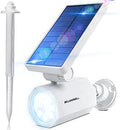 Bell+ Howell Bionic Spotlight White Solar Outdoor Motion Sensor LED Lights - 8 Bulb Waterproof Landscape Security Lights for Patio & Garden