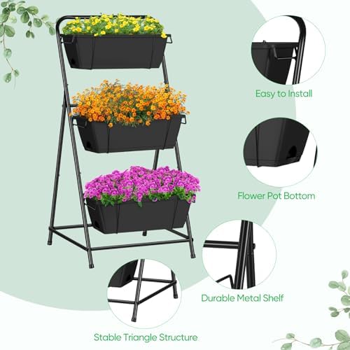 Raised Garden Bed 3 Tier Vertical Garden Planter Elevated Planter