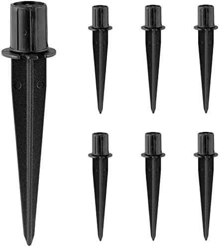 Metal Replacement Stakes for Solar Lights 3/4 inch (0.78" Actual), 6 Pack | Optimized Ground Anchoring Ensures Stability. Weather-Resistant Finish Prevents Corrosion. Perfect for Pathway & Landscape.
