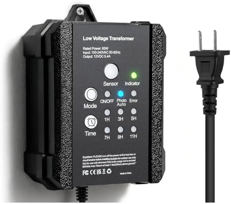 65W Low Voltage Landscape Transformer Outdoor, 120V AC to 12V DC