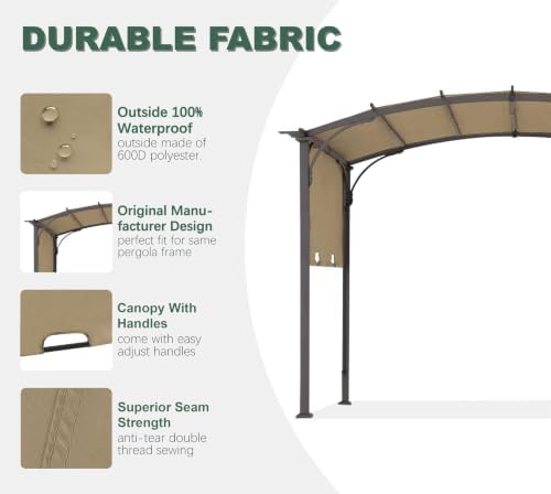 Pergola Replacement Cover, Bright Beige