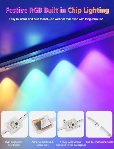 CCILAND 100Ft Smart Permanent Outdoor Lights RGB&IC with Remote App Control