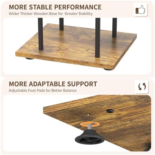LASZOLA Plant Stand Tall Flower Shelf for Indoor Corner, 4 Tier Black
