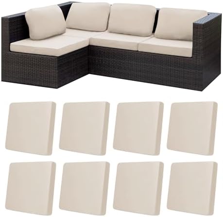 8 Pcs Outdoor Cushion Covers, Patio Sofa Cushion Covers Replacement