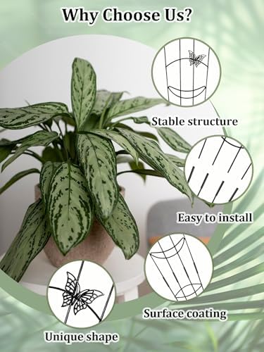 2 Pcs Tall Trellis for Potted Plants, 30'' Expandable Butterfly Shape