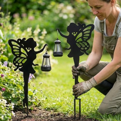 Solar Black Fairy Lights Outdoor Decorative 2 Pack Solar Lights