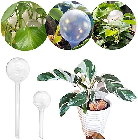 Irrmshr 10 Pack Clear Plant Watering Globes,Plastic Self Watering Bulbs for Indoor Plants,Garden Water Device Automatic Plant Waterer Indoor Outdoor