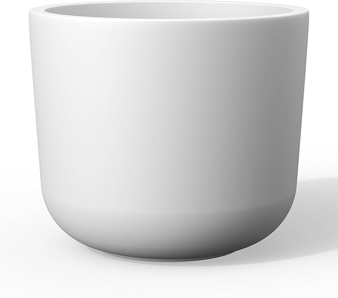 Kante Round Concrete Planter, 11 Inch Dia Classic Style Large Plant Pot by Kante
