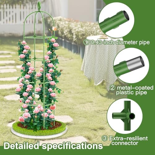 2 Pack Garden Obelisk Trellis, 70IN Tall Plant Support for Climbing