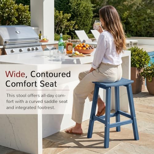 Stoog All-Weather Bar Stools Set of 4, 28" Outdoor Patio Barstools