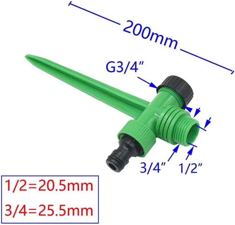 1pcs Female 1/2 3/4 Male Sprinkler Support Nozzle Holder Plastic Spike Quick Connector,1/2 to 1/2 Hose