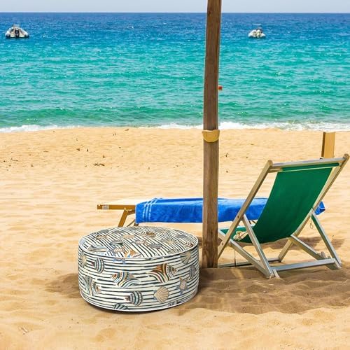 DYTXIII Inflatable Ottoman Stool D21 xH9 for Outdoor/Indoor Use, Water