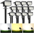 Solar Spot Lights Outdoor 12 Pack, [52 LED/ 6 Color Lighting] Solar Lights Outdoor Waterproof IP65 Dusk to Dawn Solar Powered Landscape Spotlights for Outside Yard Garden Pathway Lawn