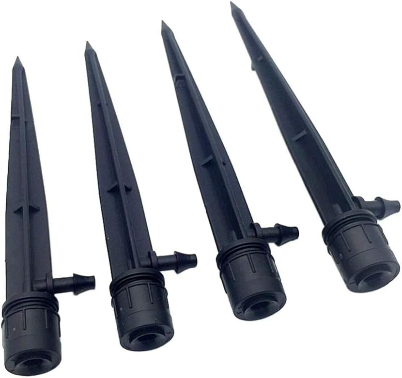 Quick Connect Garden Hose 360 Degrees Irrigation Adjustable Garden Sprinkler Agricultura Greenhouse Watering Spray Nozzle for 4/7mm Hose 10 Pcs (Color : Black)
