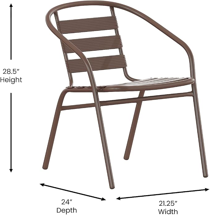 Flash Furniture Lila Metal Restaurant Stack Chairs - Image 3