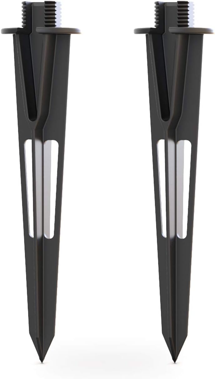 GOODSMANN 2PCS Metal Spikes Stakes with Male Thread 3/4-14NPSM 0.77IN for Low Voltage Landscape Lights Compatible with GOODSMANN Landscape Lights 9920-1838-02