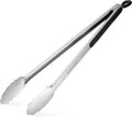 Grill Tongs, 17 Inch Extra Long Stainless Steel BBQ Tongs (17", 1PC) | For Cooking/Serving/Grilling | Heat-Resistant | Dishwasher Safe