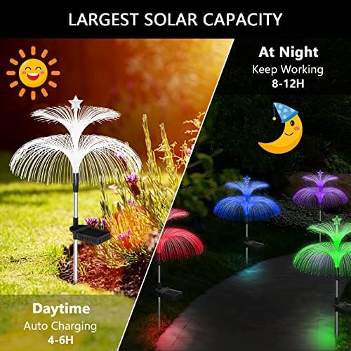 Weepong Solar Garden Lights 3 Pack New Upgraded Solar Lights Outdoor