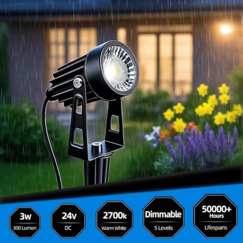 All-in-One Low Voltage Landscape Lighting, Dusk to Dawn Transformer