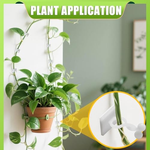 100Pcs Plant Climbing Wall Fixture Clips, Vines Clips for Decoration,White