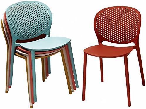 2xhome Patio Dining Chair | Modern Stackable Outdoor Pool Side Chair | Weather - Image 9
