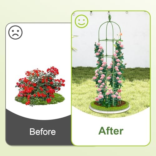 2 Pack Garden Obelisk Trellis, 70IN Tall Plant Support for Climbing
