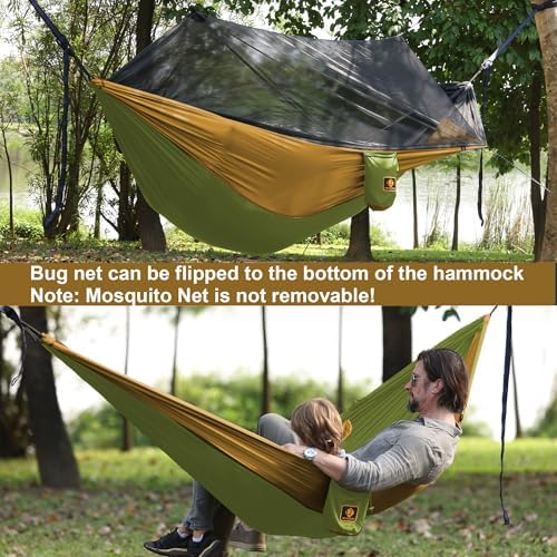 Camping Hammock with Net,Portable Lightweight Double Hammocks with