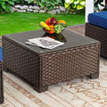 Rattaner Patio Furniture Wicker Coffee Table Outdoor Garden Square