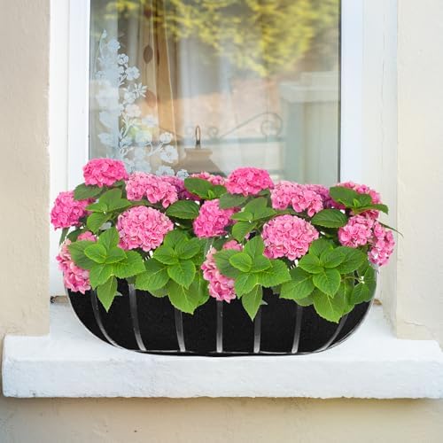 2PCS 24Inch Upgraded Planter Basket Liners Fabric Window Box Liners