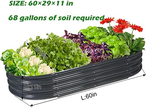 Rakukiri Raised Garden Bed GRS Certified Galvanized Planter Box