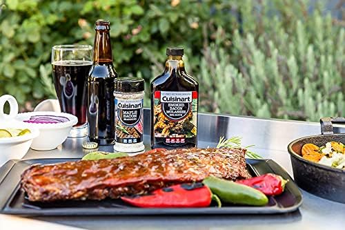 Cuisinart Grilling Prep and Serving Tray, Dishwasher-Safe, 2-Pc Nesting Set | 17-in x 10.5-in food tray set for prepping and serving, shatter-resistant melamine design fits 6 burgers, CPK-200