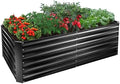 5 x 5 x 1 Ft Galvanized Metal Raised Garden Bed Large Planter Tall