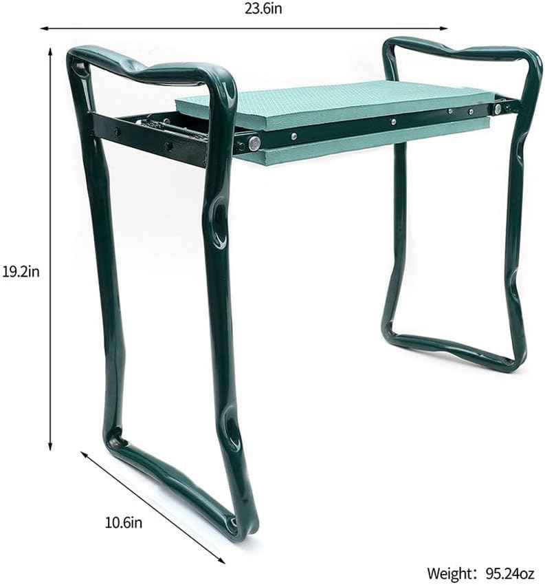 Garden Kneeler Seat Garden Stools Foldable Stool with Tool Bag Pouch EVA Foam Pad Capacity-Protects Your Knees for Gardening Tool kit