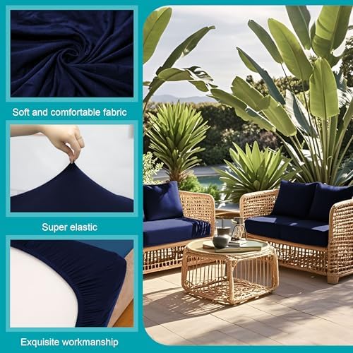 14 Pcs Outdoor Cushion Covers, Patio Sofa Cushion Covers Replacement