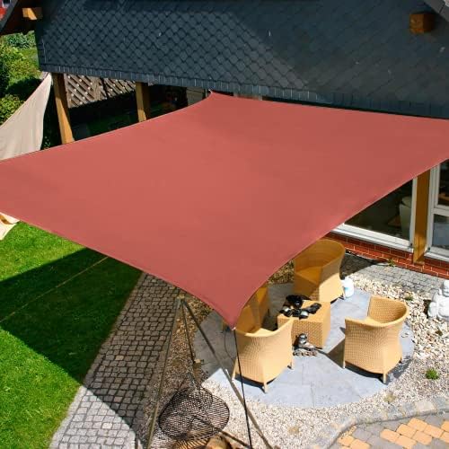 KANAGAWA 10'x10' Rust Red Sun Shade Sail Square