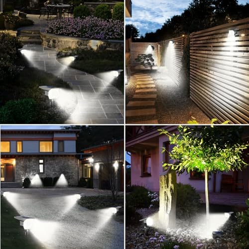 Peasur 1 Pack Solar Spot Lights Outdoor Waterproof, Landscape Spotlights