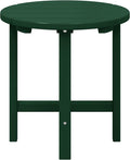 WestinTrends Dylan Adirondack Round Outdoor Side Table, Dark Green by WestinTrends