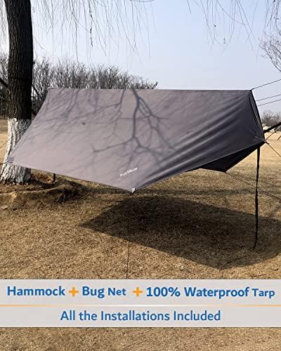 Sunyear Camping Hammock, Portable Single & Double Hammock with Net, 2