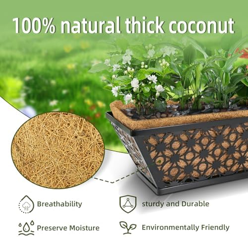 hehimhis 24 Inch 2 Pack Railing Planter Box with Adjustable