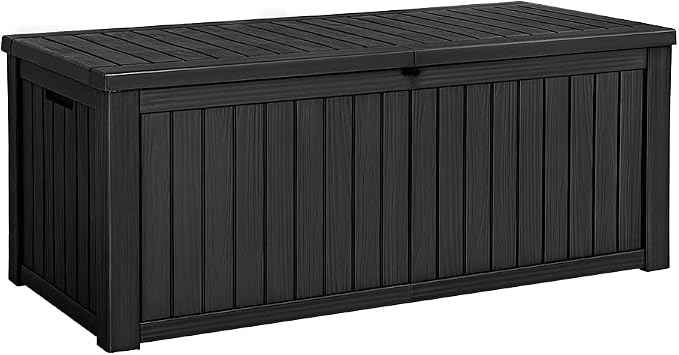 Devoko 150 Gallon Deck Box Resin Outdoor Storage Box Waterproof Storage