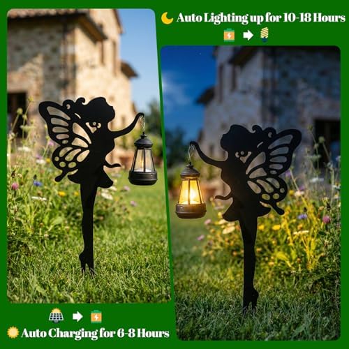 Solar Black Fairy Lights Outdoor Decorative 2 Pack Solar Lights