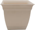 The HC Companies Eclipse Square Plastic Planter w/ Attached Saucer by TheHCCompanies