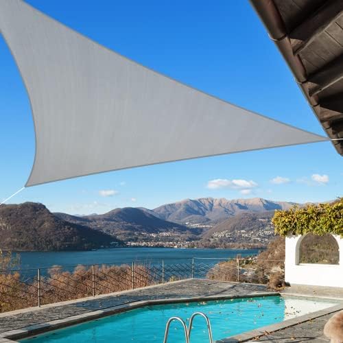 KANAGAWA 12'x12'x17' Gray Sun Shade Sail Triangle