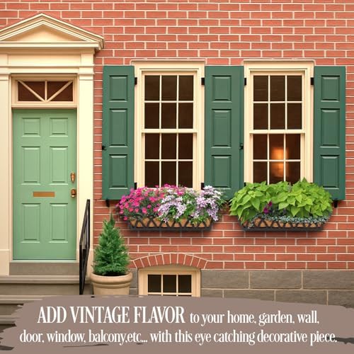 4 Pack 32IN Window Box Planter Basket w/Adjustable Brackets (S1)