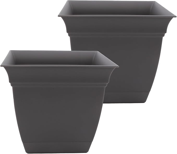 The HC Companies 12 Inch Eclipse Square Planter Pots by TheHCCompanies